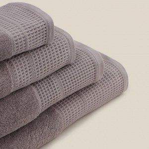 Полотенце махровое SL HOME: Waffle «Софт Мист», 50x90 см, хлопок 100%, коричневое
