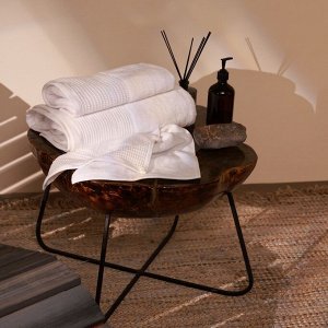 Полотенце махровое SL HOME: Waffle «Блан де Блан», 30x60 см, хлопок 100%, белое