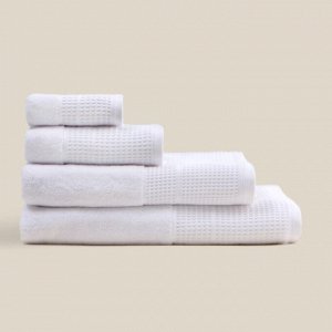 Полотенце махровое SL HOME: Waffle «Блан де Блан», 30x60 см, хлопок 100%, белое