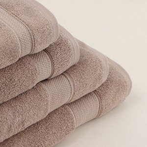 Полотенце махровое SL HOME: Classic «Саббиа», 50x90 см, хлопок 100%, коричневое