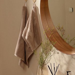Полотенце махровое SL HOME: Classic «Саббиа», 50x90 см, хлопок 100%, коричневое