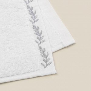 Полотенце махровое SL HOME: Floral «Блан де Блан» 30x60 см, хлопок 100%, белое