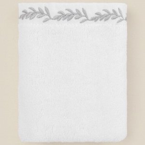Полотенце махровое SL HOME: Floral «Блан де Блан» 30x60 см, хлопок 100%, белое