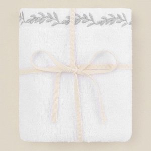 Полотенце махровое SL HOME: Floral «Блан де Блан» 30x60 см, хлопок 100%, белое