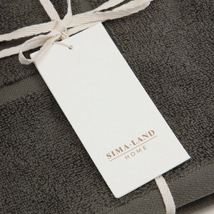 Коврик махровый SL HOME: Basic «Олива», 50x70 см, хлопок 100%