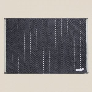 Коврик махровый SL HOME: Lines «Гри Сандре», 50x70 см, хлопок 100%