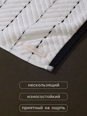 Коврик махровый SL HOME: Lines «Блан де Блан», 50x70 см, хлопок 100%