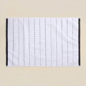 Коврик махровый SL HOME: Lines «Блан де Блан», 50x70 см, хлопок 100%