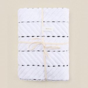 Коврик махровый SL HOME: Lines «Блан де Блан», 50x70 см, хлопок 100%