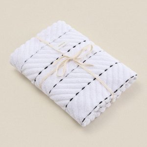 Коврик махровый SL HOME: Lines «Блан де Блан», 50x70 см, хлопок 100%