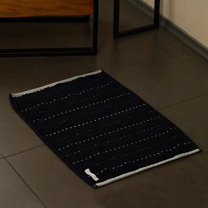 Коврик махровый SL HOME: Lines «Дарк Маре», 50x70 см, хлопок 100%