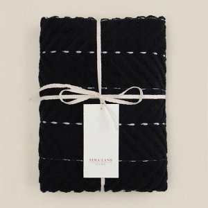 Коврик махровый SL HOME: Lines «Дарк Маре», 50x70 см, хлопок 100%