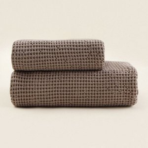 Полотенце вафельное SL HOME: Linen «Саббиа», 60x140 см, бежевое