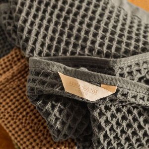 Полотенце вафельное SL HOME: Basic "Олива" 100х180 см, 100% хлопок, 340 г/м2