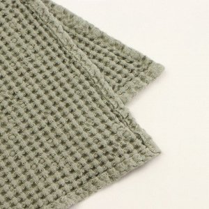 Полотенце вафельное SL HOME: Linen «Олива», 40x70 см, оливковое