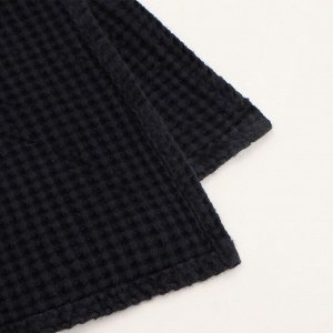 Полотенце вафельное SL HOME: Linen «Дарк Маре», 40x70 см, чёрное