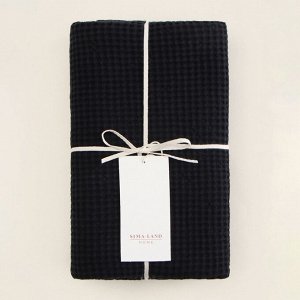 Полотенце вафельное SL HOME: Linen «Дарк Маре», 40x70 см, чёрное
