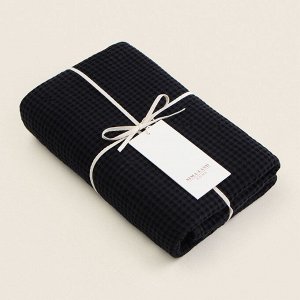 Полотенце вафельное SL HOME: Linen «Дарк Маре», 40x70 см, чёрное