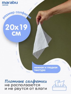 Салфетки бумажные "ГОРЫ" MARABU размер 190*200, 250 шт/3уп.