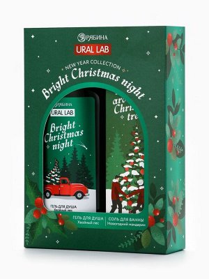 Подарочный набор Bright Christmas night, гель для душа 300 мл и соль для ванны 200 мл, URAL LAB