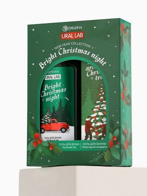 Подарочный набор Bright Christmas night, гель для душа 300 мл и соль для ванны 200 мл, URAL LAB