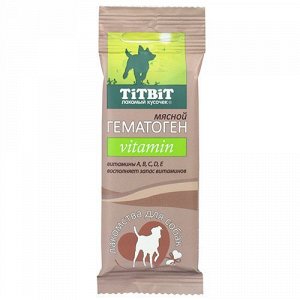 Titbit Лакомство для собак Гематоген мясной vitamin 35гр