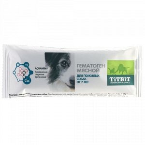 Titbit Лакомство для собак Гематоген мясной для пожилых собак 35г