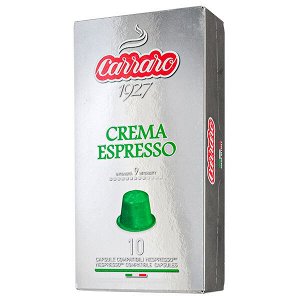 Кофе капсулы CARRARO CREMA ESPRESSO 1 уп.х 10 капсул