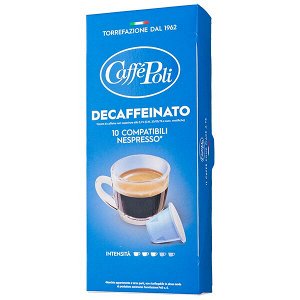 Кофе капсулы CAFFE POLI DECAFFEINATO 1 уп х  10 капсул