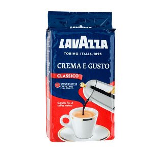 Кофе LAVAZZA CREMA E GUSTO Classico 250 г молотый 1 уп.х 20 шт. или 1 уп.х 6 шт.