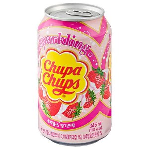 Напиток Chupa Chups Strawberry cream 345 мл ж/б 1 уп