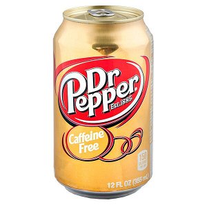 СКИДКА! Напиток Dr Pepper CAFFEINE FREE 355 мл ж/б 1 уп