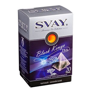 Чай SVAY 'Черный кенийский' 20 пирамидок 1 уп.х 12 шт.