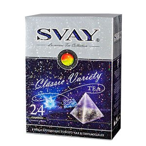 Чай SVAY 'Classic Variety' набор 4 вида 24 пирамидки 1 уп.х 9 шт.