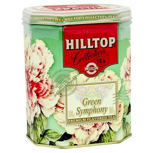 чай HILLTOP подарочный восьмигранник 'Зеленая симфония' ж/б 100 г 1 уп.х 12 шт.