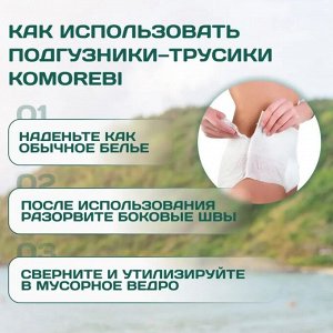 Подгузники-трусики для взрослых Комореби М, 20 шт в упаковке (56-109 см)