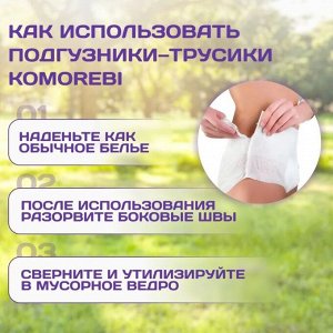Подгузники-трусики для взрослых Комореби L, 20 шт в упаковке (70-137 см)