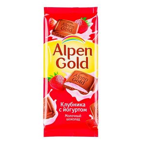 шоколад Альпен Гольд Клубника Йогурт 85 г