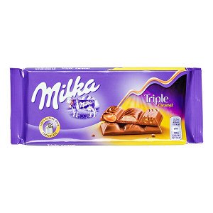 Шоколад Милка Три карамели 90 г 1 уп.х 20 шт.