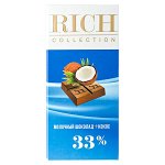 Шоколад RICH COLLECTION 30% Молочный+Кокос 70 г