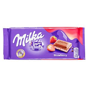 шоколад Милка Strawberry 100 г 1уп.х 22шт.