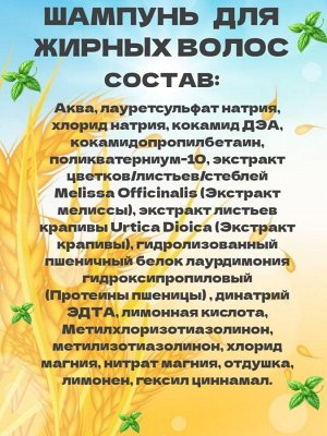 Шампунь и бальзам для жирных волос набор