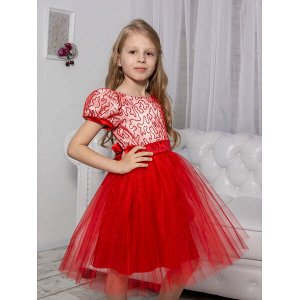 Красное праздничное платье для девочки