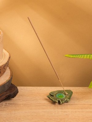 Подставка под благовония «Экзотическая рыбка», 6x5x1 см, керамика, зелёная