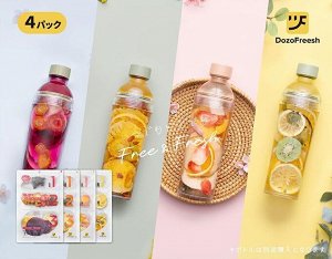 DozoFreesh Fruits Tea - фруктовый чай с натуральными цитрусами и фруктами, без сахара и кофеина, 4 вкуса