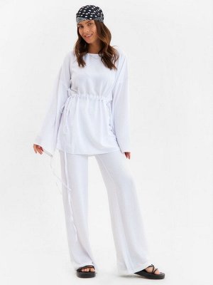 Костюм женский (туника, брюки) MINAKU: Casual Collection, белый