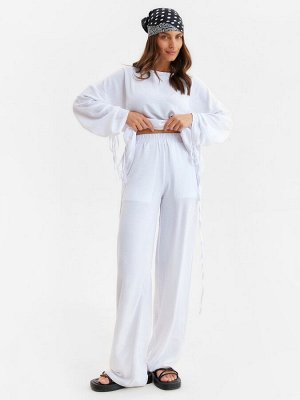 Костюм женский (туника, брюки) MINAKU: Casual Collection, белый