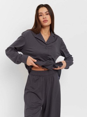Костюм женский (рубашка, брюки, топ) KAFTAN Base, графит
