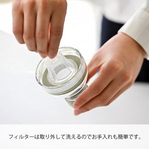 HARIO Filter-in-Bottle Portable 400ml - портативная бутылка с фильтром для холодного заваривания чая и фруктов