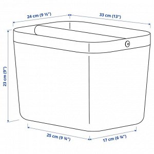 RISATORP, Корзина с отделениями, белая, 33х24х23 см